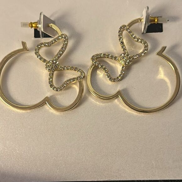 Disney Baublebar minnie mouse earrings with rhinestone bow - Picture 1 of 3